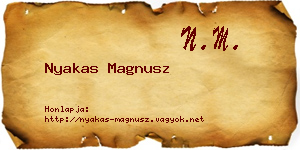 Nyakas Magnusz névjegykártya